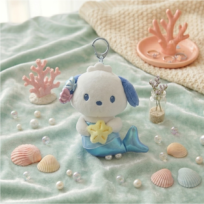 [SANRIO] Túi nàng tiên cá quyến rũ 10cm (Kitty / Mymelody / Kuromi / Cinnamoroll / Pochacco)