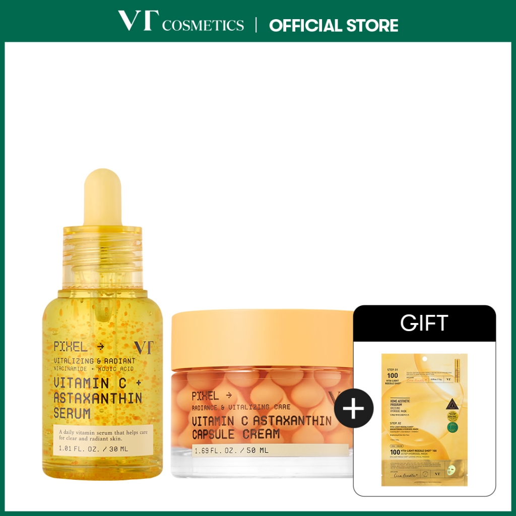 [VT] KEM CAPSULE VITAMIN C ASTAXANTHIN 50ml Vitamin Boba Cream Làm sáng da thủy tinh [Flagship chính thức]