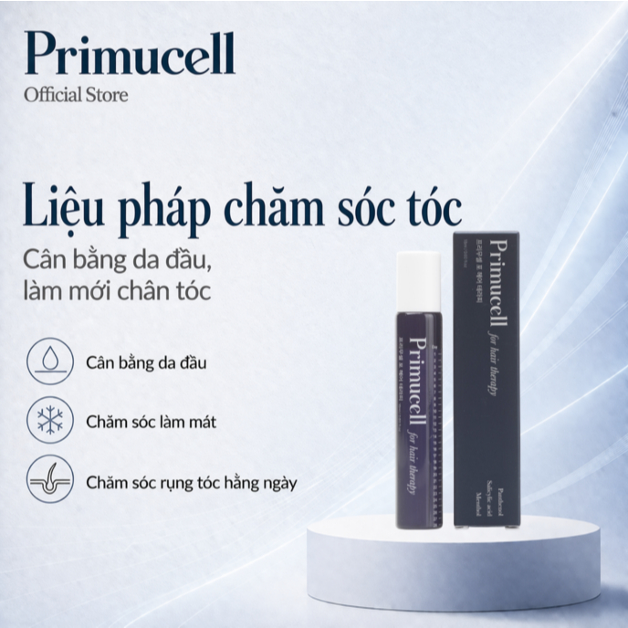 [PRIMUCELL] Tinh Chất Chăm Sóc Da Đầu & Giảm Rụng Tóc 18ml | Liệu Trình 4 Tuần Làm Mát Da Đầu, Giảm Ngứa, Gàu & Khô Da Đầu