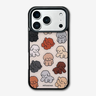 Mill and Moi - ốp lưng nam châm bóng màu đen tương thích với iphone 17 16 15 series
