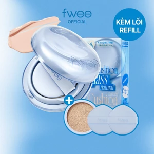 Glass Cushion Foundation (Lõi Thay Thế) — Cushion 13g + Refill 13g + 2 Bông Mút / Cushion Glass Refill Set