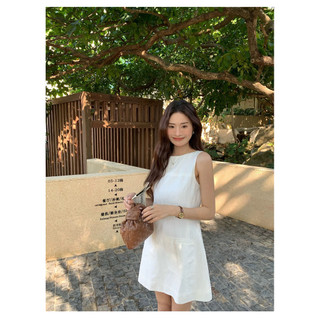 𝙒𝙊 𝘿𝙍𝙀𝙎𝙎 - Đầm Linen Phom A Có Túi
