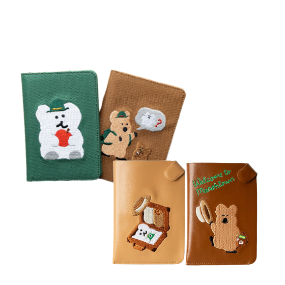 [DINOTAENG] Vỏ hộ chiếu nam châm Dino taeng Marsh Town 2Type / Quokka & BOBOBO