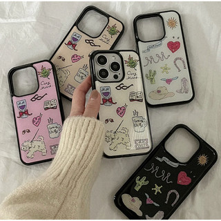 Mademoment - Ốp lưng màu đen thiết kế vẽ cổ điển tương thích với iphone galaxy