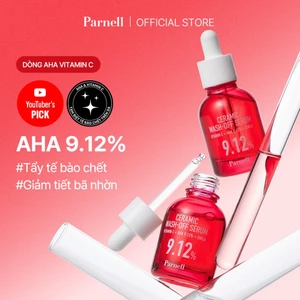 Tinh chất ngũ vị tử AHA 9.12% tẩy tế bào chết, làm sạch sâu, cải thiện sắc tố da Parnell Aha 9.12 Omija Ceramic Wash-Off Serum Ampoule 30ml