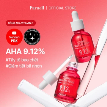 [Parnell Chính hãng] Tinh chất ngũ vị tử AHA 9.12% tẩy tế bào chết, làm sạch sâu, cải thiện sắc tố da Parnell Aha 9.12 Omija Ceramic Wash-Off Serum Ampoule 30ml