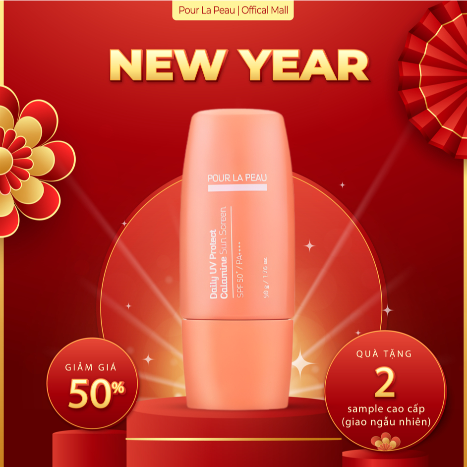 Kem chống nắng vật lý POUR LA PEAU Daily UV Protect Calamine Sunscreen 50g – dịu da, không bết