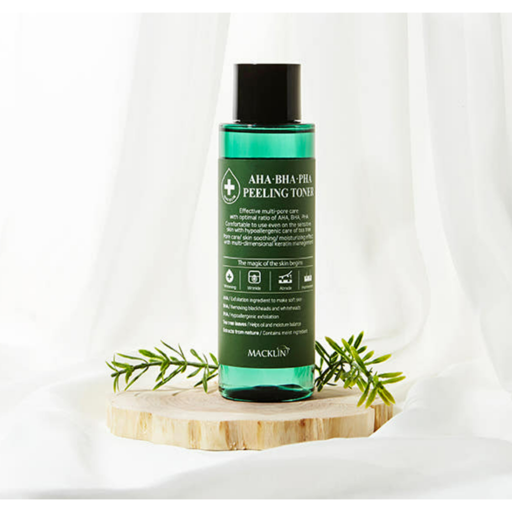 [Macklin] Nước Hoa Hồng Sạch Sâu Se Khít Lỗ Chân Lông AHA BHA PHA Tea Tree Toner