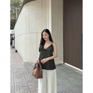 𝙈𝙊𝘾 𝙏𝙊𝙋 - Áo 2 Dây Phối Ren