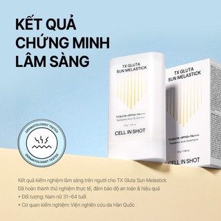 [CELL IN SHOT] Sáp chống nắng TX Gluta Sun Melastick 23g SPF50+ PA++++ mờ thâm nám, dưỡng sáng da (Tranexamic Acid + Glutathione)