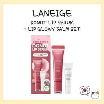 SERUM LANEIGE DONUT LIP + BỘ BALM LIP GLOWY - vận chuyển từ hàn quốc #Hydrating Son dưỡng môi cho bóng #Nourished Môi với Polypeptide Plumping #glowy Son môi