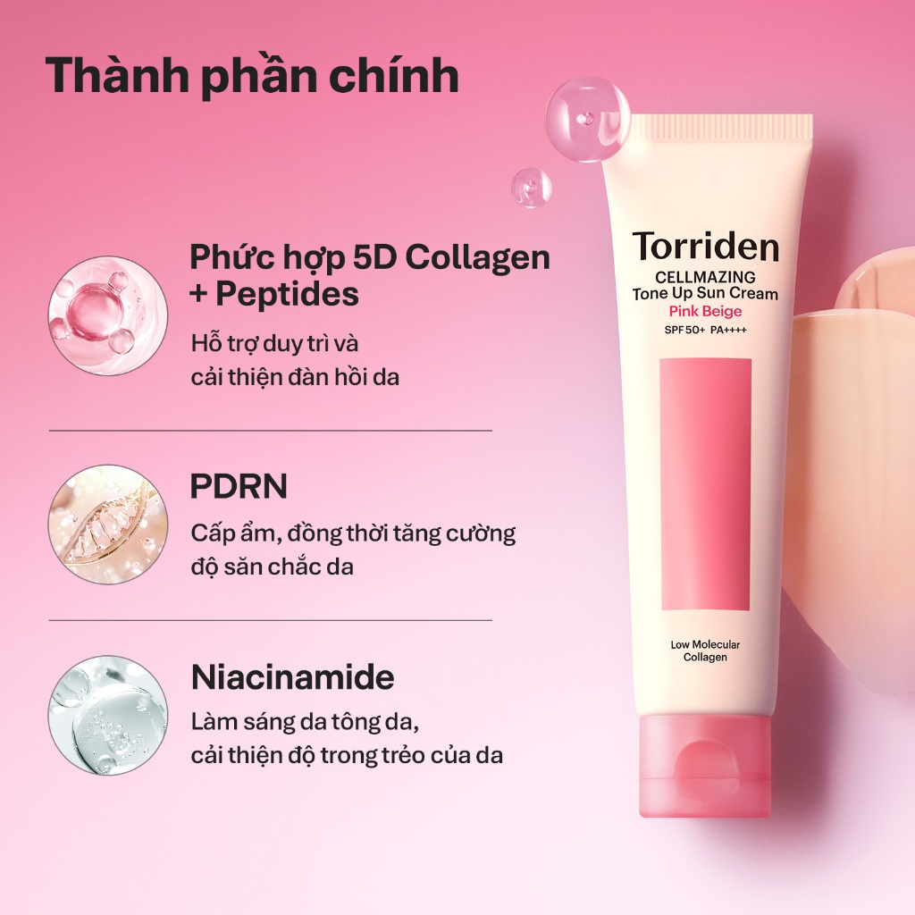 [Torriden Chính hãng] Kem chống nắng nâng tông rạng rỡ CELLMAZING, 60ml, Sunscreen
