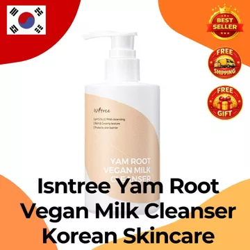 ISNTREE Sữa rửa mặt Istree Yam Root Vegan 220ml | Sữa rửa mặt nhẹ nhàng Hàn Quốc | Sữa rửa mặt dưỡng ẩm | Da nhạy cảm | Sữa rửa mặt dưỡng ẩm