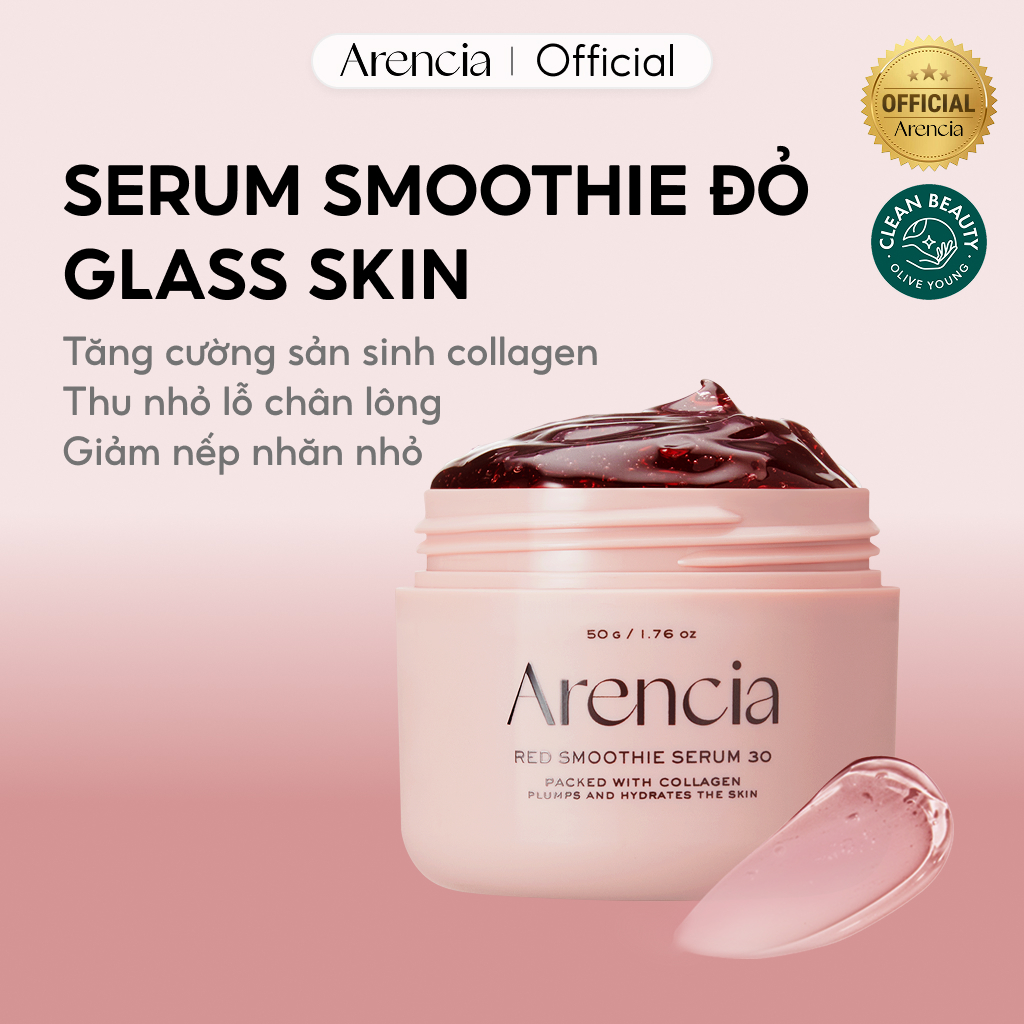 [Arencia] Serum Smoothie đỏ 30 50g | Rạng rỡ, làm dịu