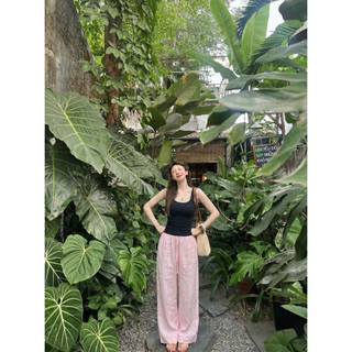 𝙎𝙒𝙀𝙀𝙏 𝙋𝘼𝙉𝙏 - Quần Linen Tưng ống suông Phối Ren