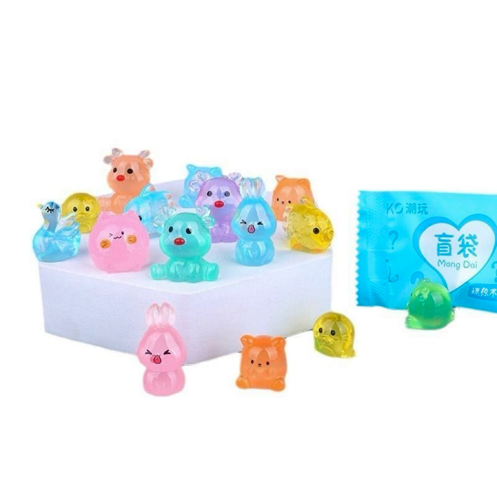 Combo 50 Tặng 6 Túi Mù Mini Dạ Quang, Túi Kẹo Bóc Quà Bí Mật Mẫu Dạ Quang, Blind Bag Kẹo Bóc Quà Tặng Bé