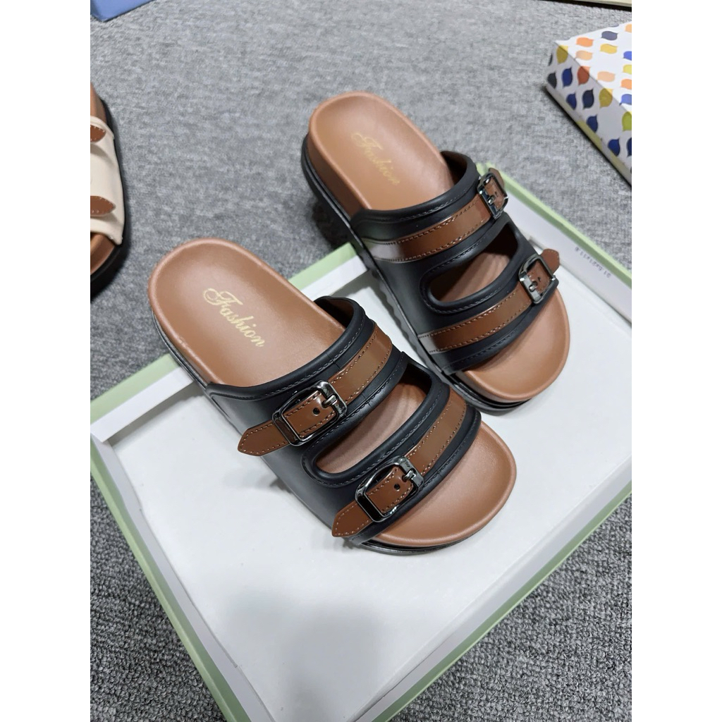 Dép Lê Nữ  Thời Trang 2 Quai Đế Cao 4Cm,Quai Mềm Ôm Chân,