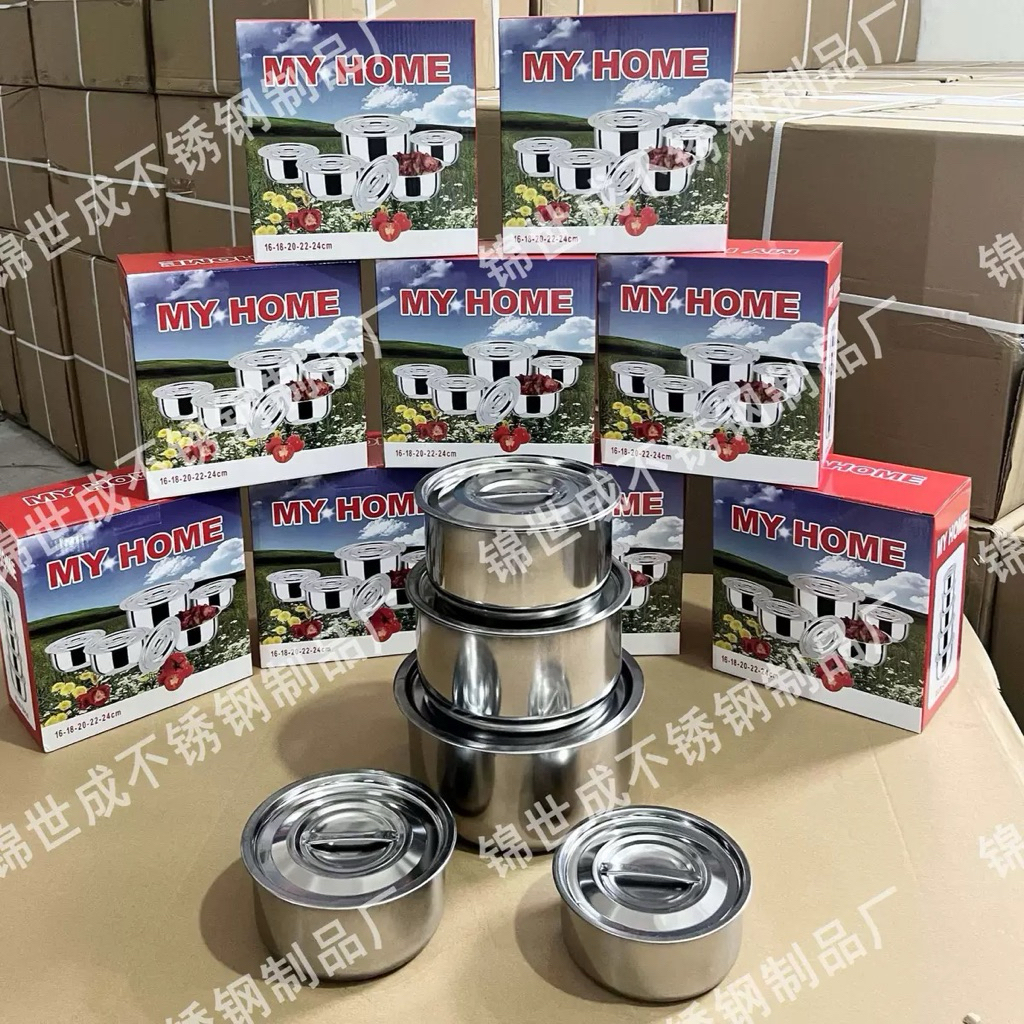 Bộ 5 Thố Inox MY HOME Cao Cấp - Đủ Size 16cm - 24cm, Dùng Cho Mọi Loại Bếp 🍲