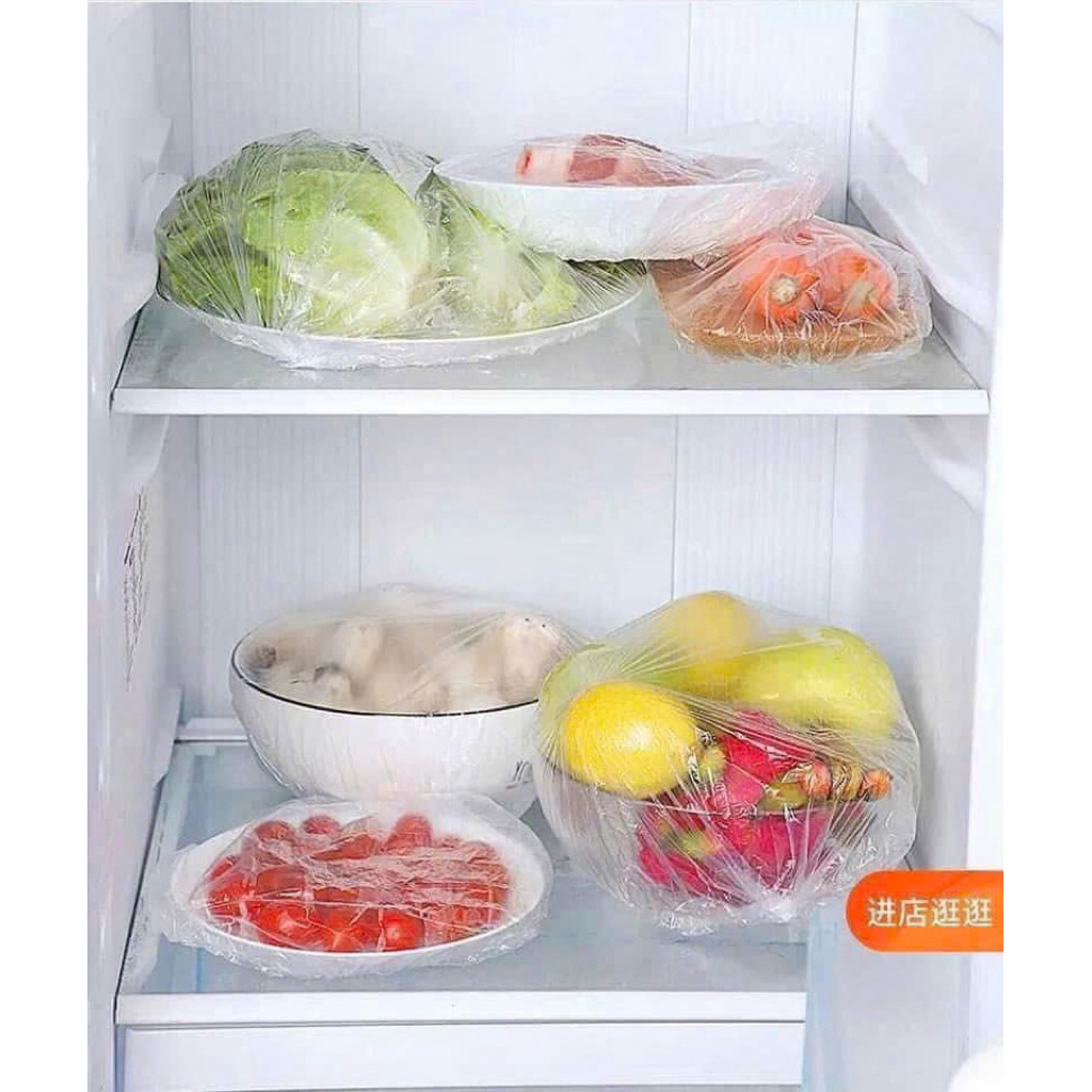 Túi 100 Miếng màng bọc  Gấu Bọc Thực Phẩm  - Tiện Lợi, Dai Bền, Chống Mùi Tuyệt Đối