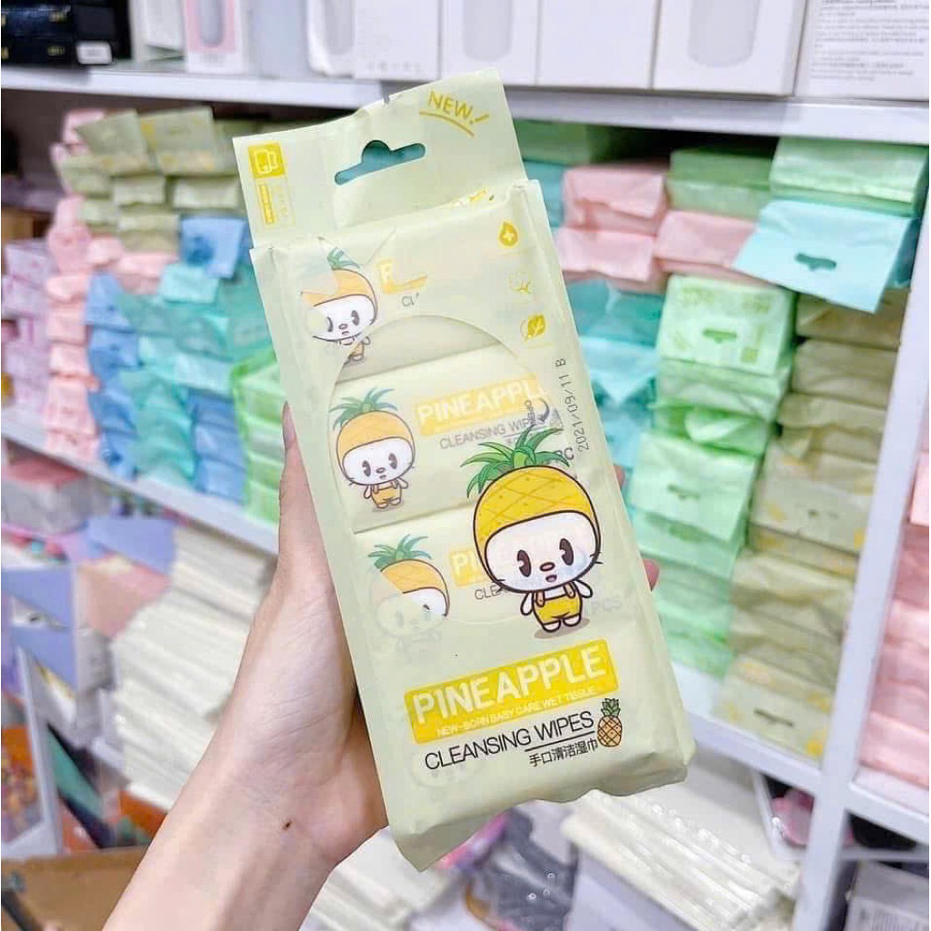 Set 8 Gói Giấy Ướt Mini – Khăn Giấy Ướt Bỏ Túi Siêu Tiện Lợi Cho Bé Và Gia Đình