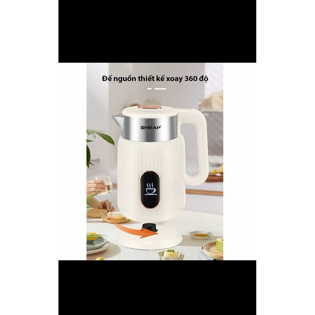 Ấm Siêu Tốc SHRAP 3.2L - Công Nghệ Đun Nhanh, Cách Nhiệt 2 Lớp Siêu An Toàn