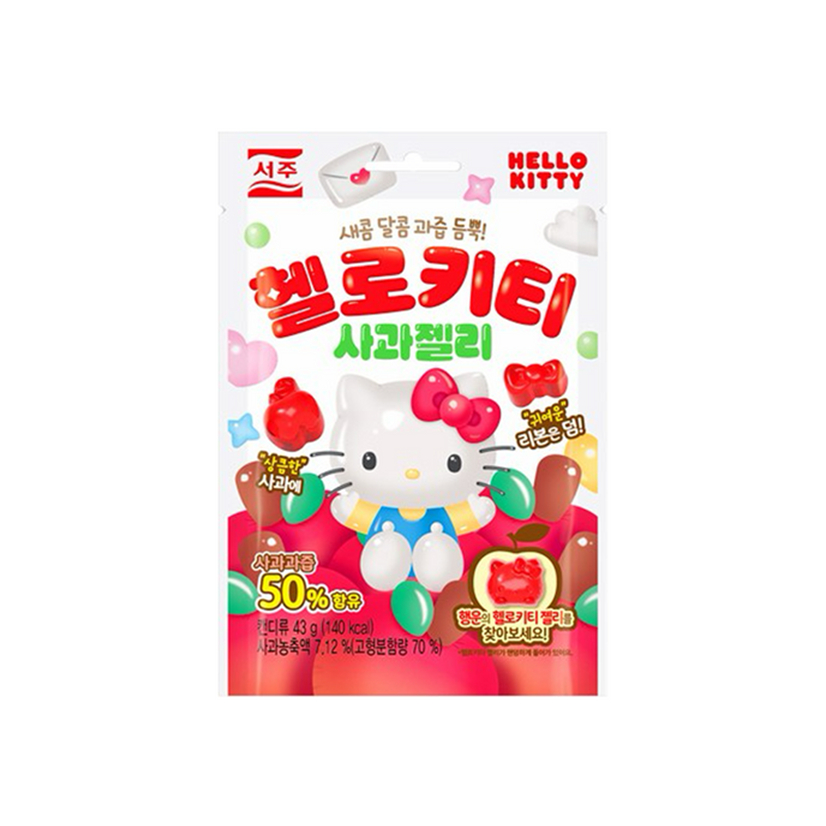 [SEOJU] Thạch trái cây Sanrio Hello Kitty 42g (Apple / Berry)