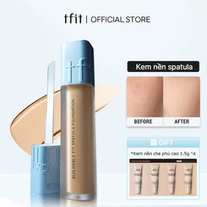 Kem Nền Giữ nền 24 giờ Che phủ siêu nhẹ Bán lì Buildable Fit Spatula Foundation 15g