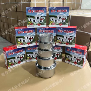 Bộ 5 Thố Inox MY HOME Cao Cấp - Đủ Size 16cm - 24cm, Dùng Cho Mọi Loại Bếp 🍲