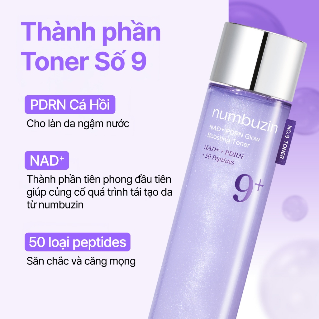 [Numbuzin Official] (SET) Toner Căng Bóng(150ml) và Tinh chất ngừa lão hóa (50ml) NAD+ số 9 | BigBuy360 - bigbuy360.vn
