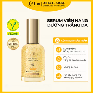 [d'Alba Official] Serum viên nang dưỡng sáng da với Niacinamide 5% Vita Capsule Serum 5% Niacinamide 50ml/100ml (Bản nâng cấp)