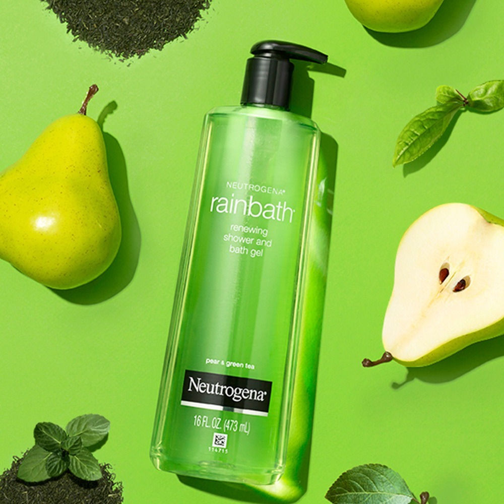 Sữa tắm & tắm mới Neutrogena Rainbath 473ml | Woody Amber / Xà phòng tươi / Táo Herb | Gel tắm dưỡng ẩm