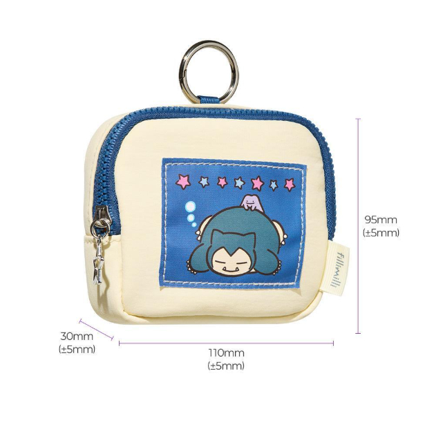 [Fillimilli] Pokemon Edition Puff (Snorlax, Squirtle) / Túi móc khóa Pokemon / Bộ cọ trang điểm Mini