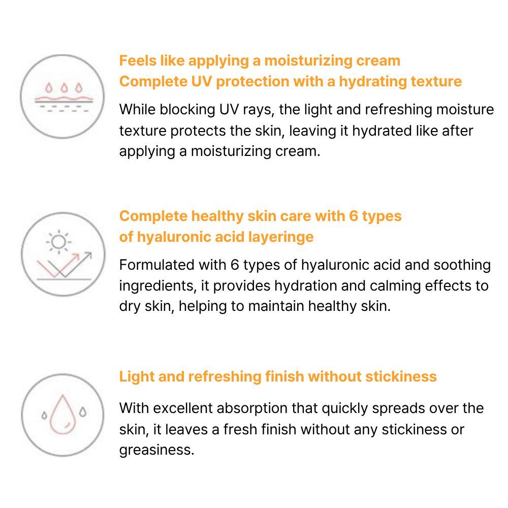 Kem chống nắng AHC UV Perfection Aqua Moist SPF50 + PA + + + Kem chống nắng dưỡng ẩm Kem chống nắng nhẹ K-Beauty