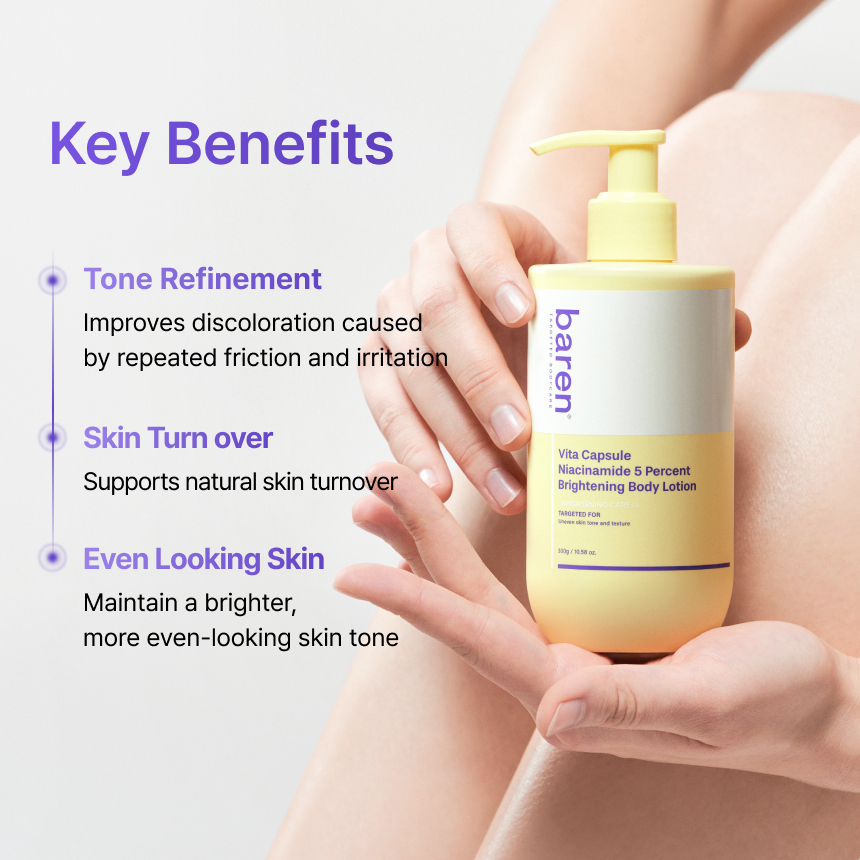 [MỚI] Sữa dưỡng thể làm sáng da Baren Vita Capsule Niacinamide 5%, 300g