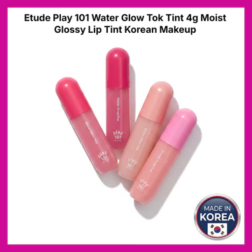 [K-Beauty] Etude Play 101 Water Glow Tok Tint 4g Dưỡng ẩm Son bóng Tint Trang điểm Hàn Quốc