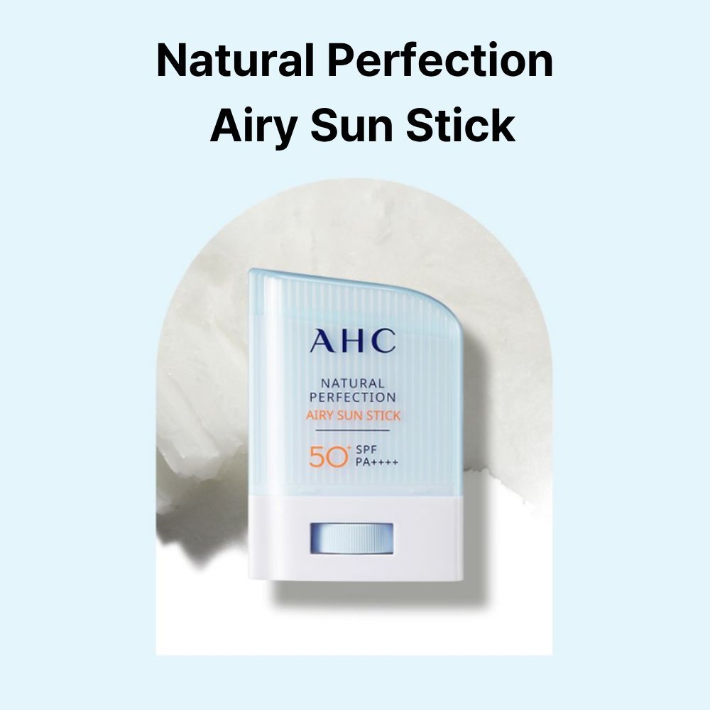 AHC Natural Perfection Airy Sun Stick SPF 50 + PA + + + + Que chống nắng di động Nhẹ chống dính Chống tia cực tím Hàn Quốc
