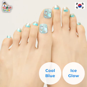 Móng Chân Gel Cao Cấp Ohora P Blue Ice 30 Miếng | Màu Xanh Syrup & Hiệu Ứng Đá Lạnh