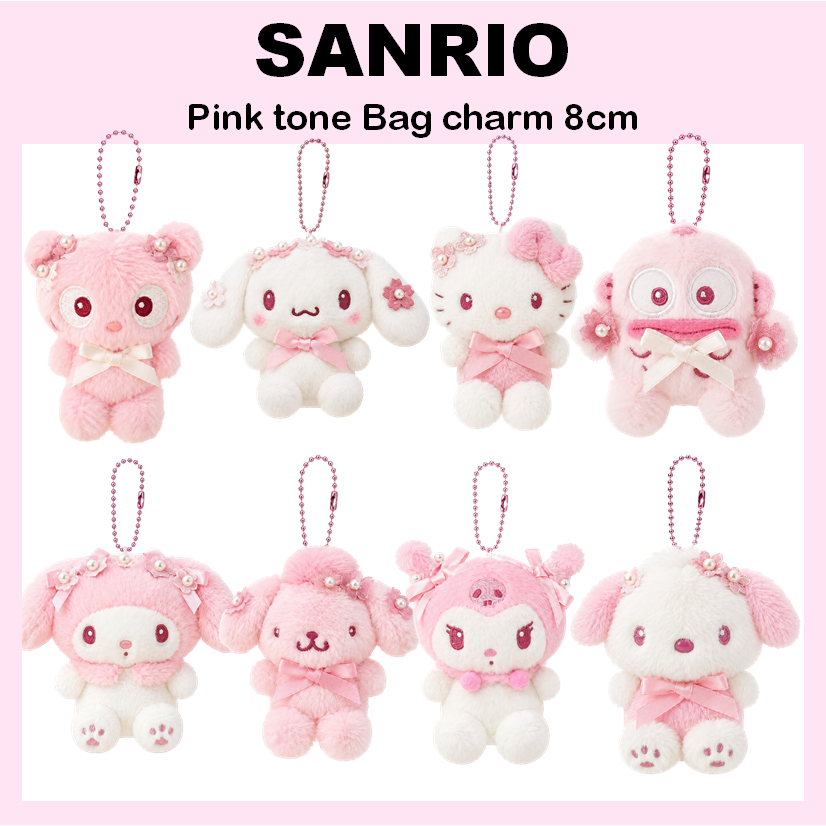 [SANRIO] Túi tông màu hồng quyến rũ 8cm (Kitty / Mymelody / Kuromi / Cinnamoroll / Pompompurin / Hangyodon / Pochacco / Chococat)