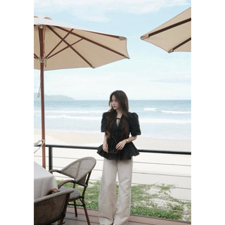 𝙁𝙔𝙉 𝙏𝙊𝙋 - Áo Kiểu Buộc Dây