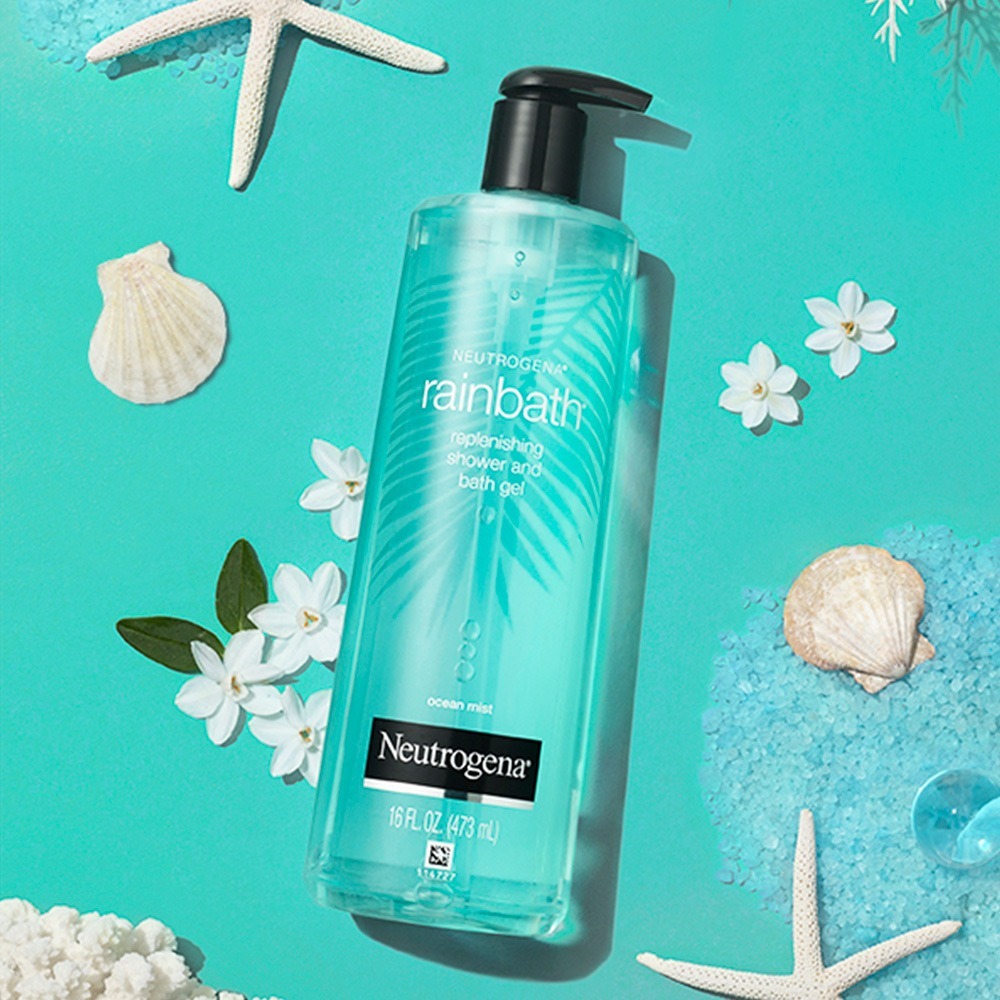 Sữa tắm & tắm mới Neutrogena Rainbath 473ml | Woody Amber / Xà phòng tươi / Táo Herb | Gel tắm dưỡng ẩm