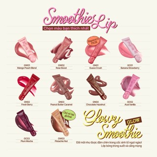 [VN _ Live] fwee Smoothie Lip Balm — 18 Màu (Glowy/Blurry_9.5g)