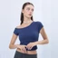 Áo shirring bất đối xứng - Lụa sữa mật độ cao vừa vặn