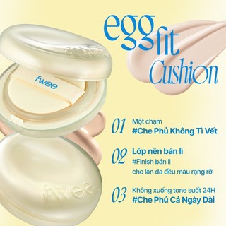 [fwee] Cushion Egg fit cover — 5 Màu (13g)