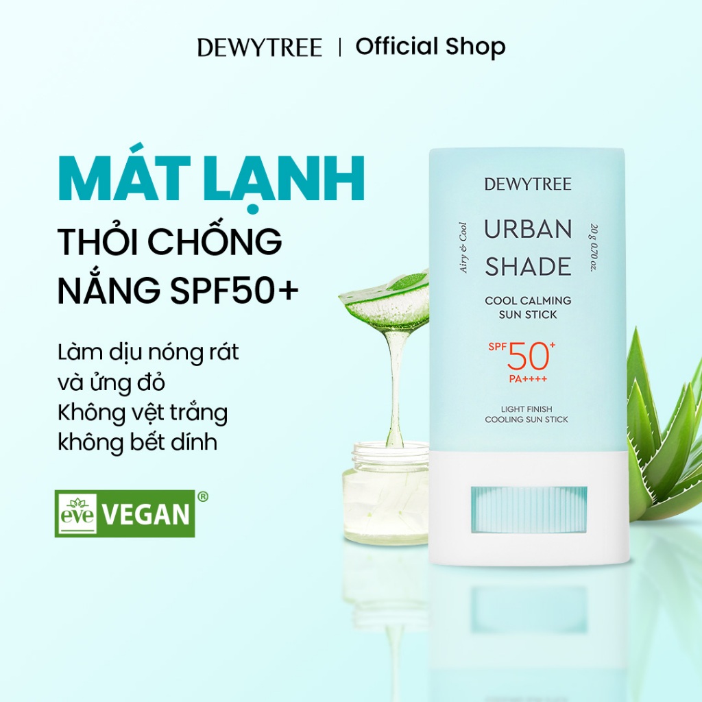 [DEWYTREE] Sáp Chống Nắng Kiềm Dầu Hạ Nhiệt & Làm Dịu Urban Shade Cool Calming SPF50+ PA++++ 20g