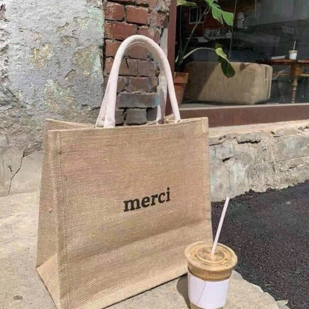 Túi Tote Merci Thời Trang Size Lớn – Hot Trend Đi Học, Đi Làm, Đi Biển