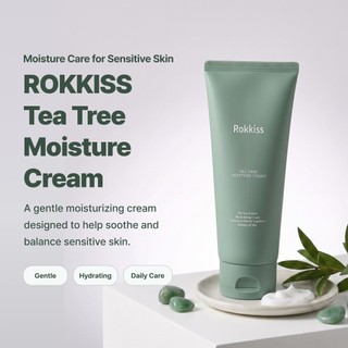 Kem dưỡng ẩm trà ROKKISS 100ml 1ea Kem dưỡng ẩm làm dịu da Hàn Quốc cho da nhạy cảm