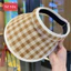 Mũ nửa đầu kẻ Caro hot trend - che nắng xinh xắn , dễ phối đồ.