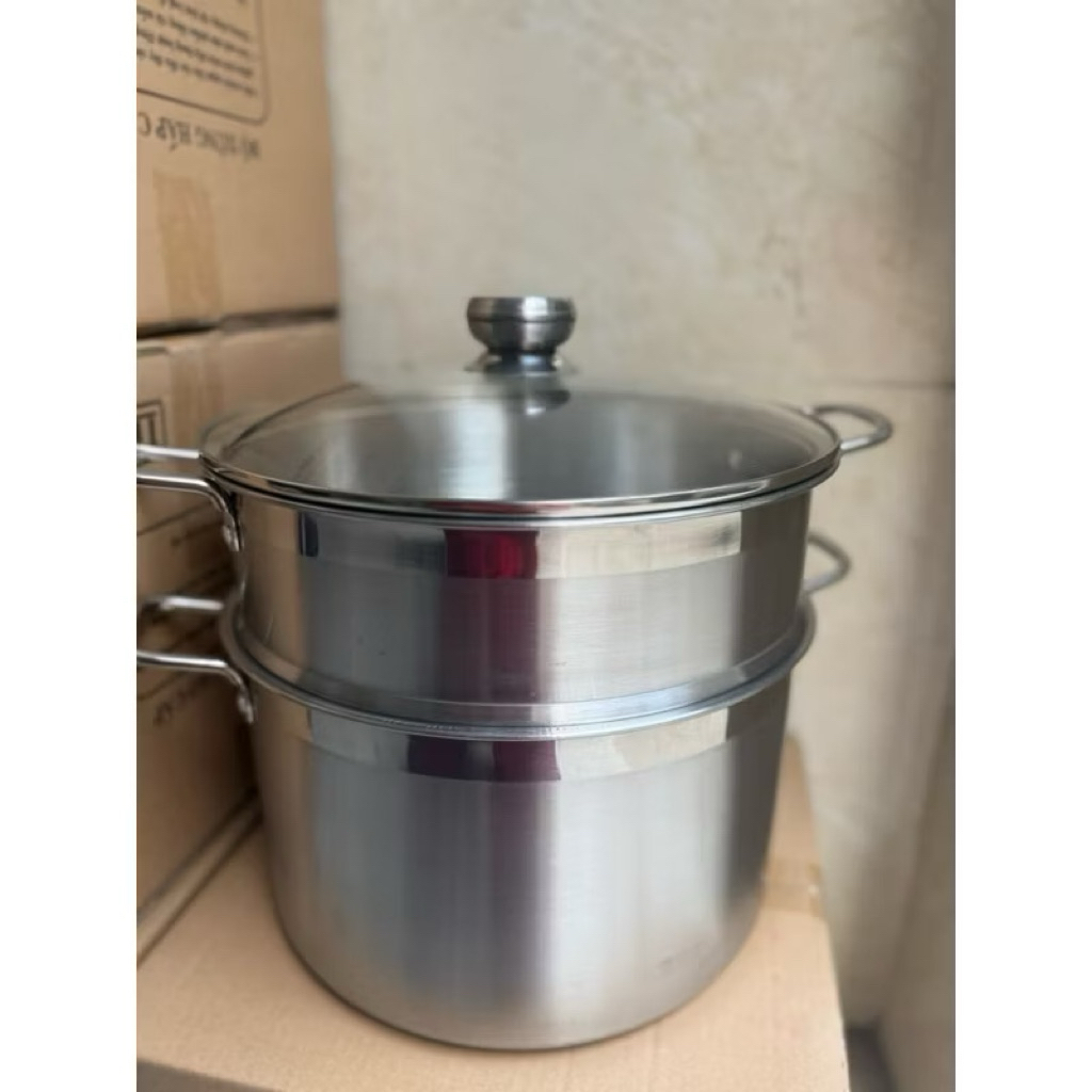 Nồi Hấp Inox 2 Tầng Size 30cm Cao Cấp – Hấp Nhanh, Giữ Trọn Dinh Dưỡng