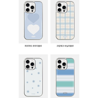 Ốp lưng từ tính bạc chủ đề màu xanh cho iphone galaxy