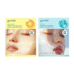 Goodal Mặt nạ Gel 1ea, 5ea (Heartleaf Soothing, Green quýt Vita-C)